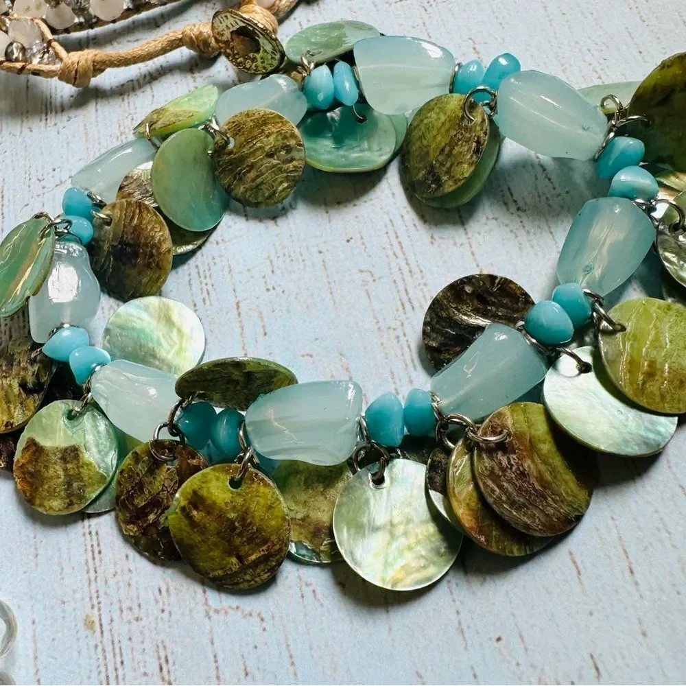 Various Style‎ Bracelet Lot 5 Bracelets Stretch Cuff Wrap Styles